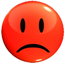 Red sad face clip art