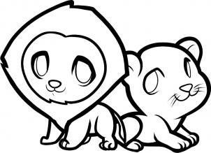 Animals - How to Draw Lions for Kids
