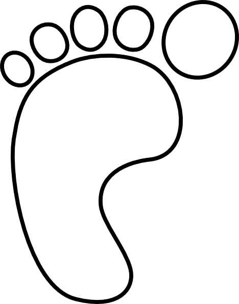 Left Foot White Clip Art - vector clip art online ...
