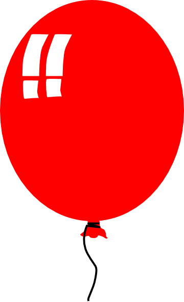 Red Baloon Helium Party clip art - vector clip art online, royalty ...