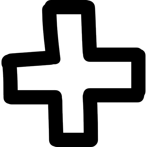 Plus hand drawn sign Icons | Free Download