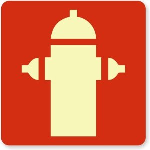 GlowSmart Fire Hydrant Marker Sign, 4.5" x 4.5": Amazon.com ...