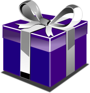 Indigo Gift clip art - vector clip art online, royalty free ...
