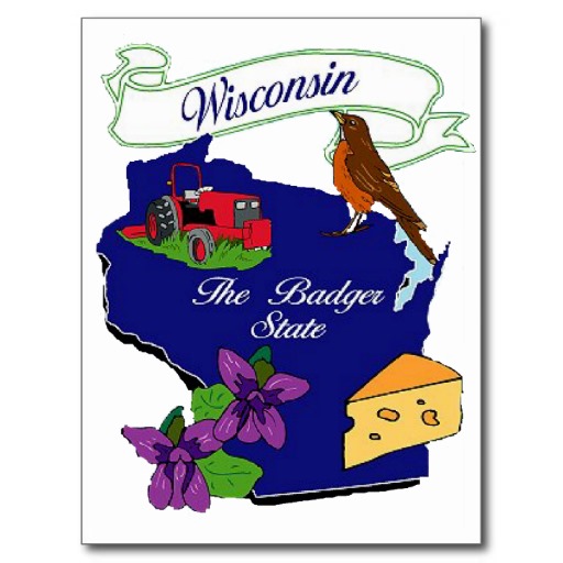 State Of Wisconsin T-Shirts, State Of Wisconsin Gifts, Art ...