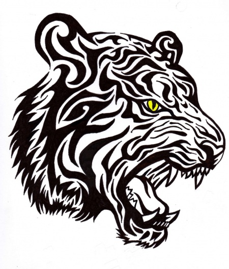 Yin Yang Tiger And Dragon Tattoo On Upper Back Men Tattoo Dragon ...