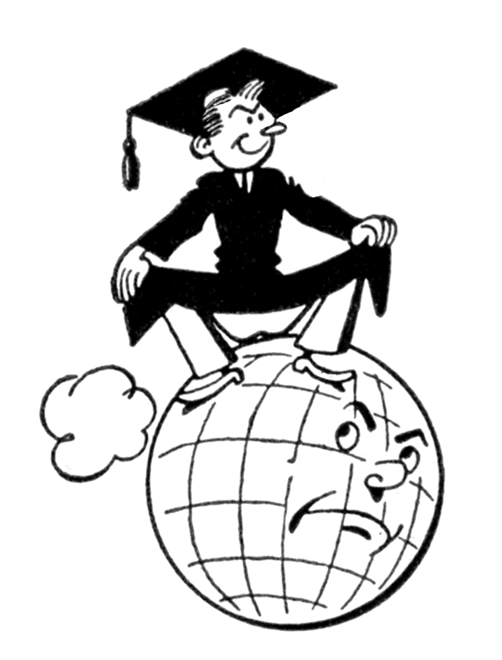 Quirky Retro Graduate Clip Art - Education - The Graphics Fairy