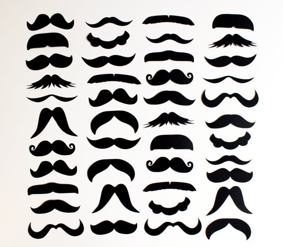 50 DIY Photo Booth Props. Set of 50. Mustache Die Cuts. Weddings. Eve…