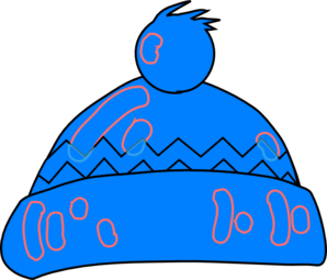 winter hat clipart black and white