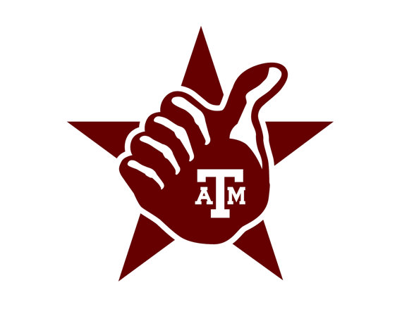 NCAA Texas A&M Aggies Decal Any Color by StickermaniaDecals