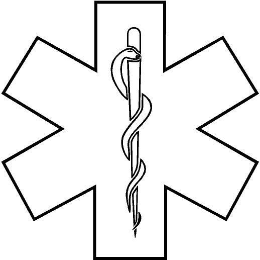 Fireman Medical Symbol Cross Vinyl Decal Car Truck Window Walls ...