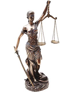 Gift for a Lawyer - 12'' Lady of Justice - For Counsel