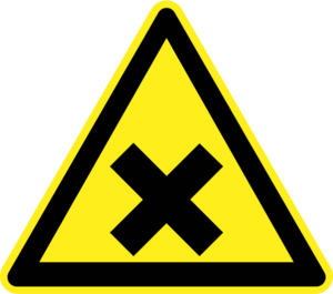 x mark in a warning triangle - vector Clip Art