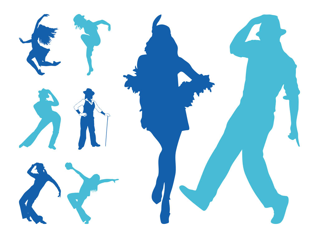 Jazz Dancers Silhouettes