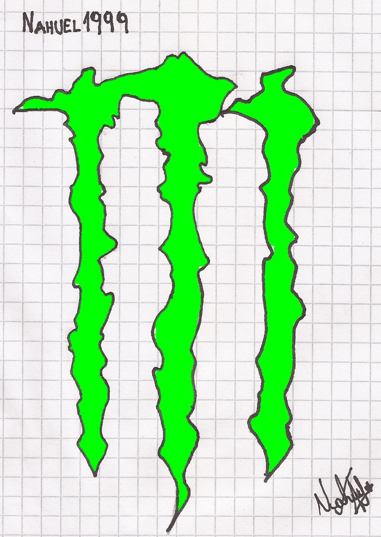 Monster Energy Logo Stencil
