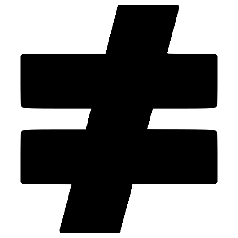 Not Equal Sign Clipart