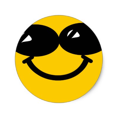 COOL DUDE SMILEY CLASSIC ROUND STICKER | Zazzle