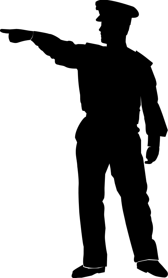 Police clipart black and white