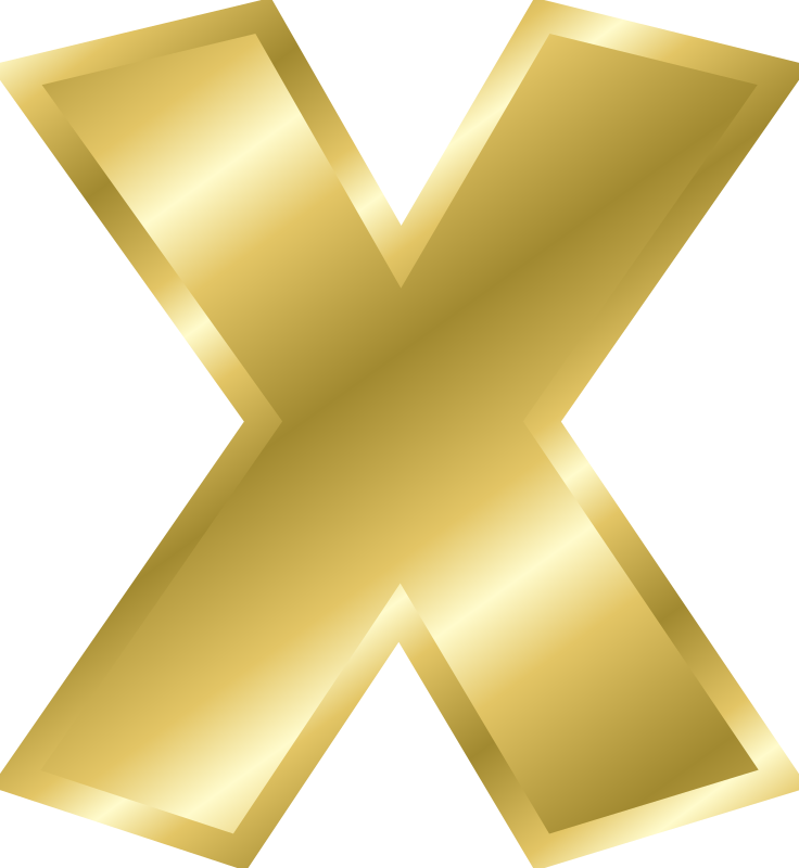 Clipart - Effect Letters alphabet gold