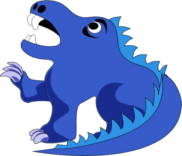 scary dragon - vector Clip Art
