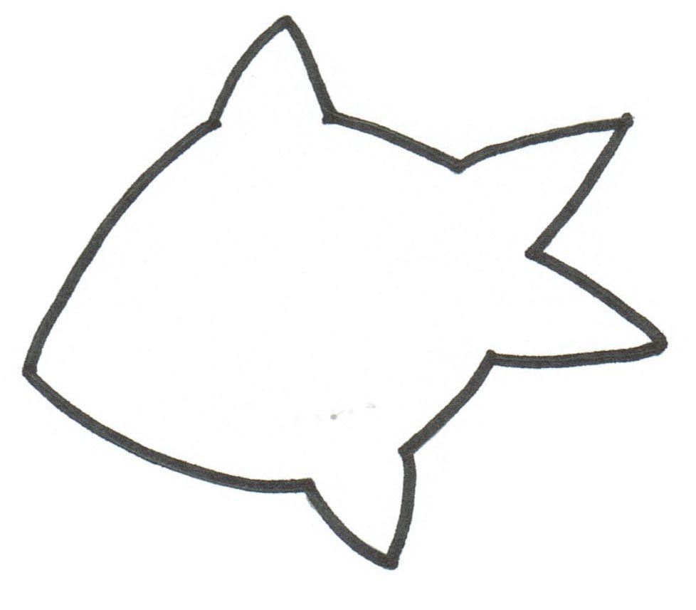 Best Photos of Printable Blank Fish Template - Fish Template Cut ...