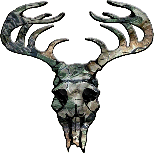 Camo Deer Skull Clipart