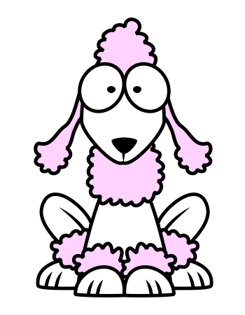 Drawing a cartoon poodle
