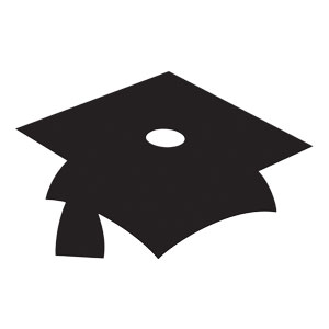 Grad Cap Glitter Cutouts - Orange - Coolglow.