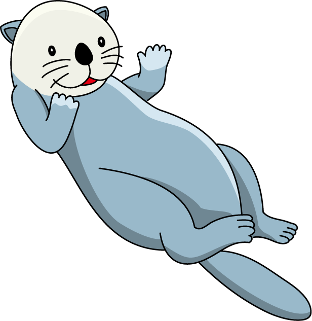 clip art of seaotter and tortoise-