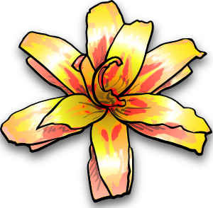 Yellow Flower clip art - vector clip art online, royalty free ...