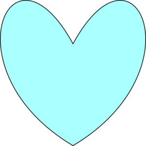 Light Blue Heart clip art - vector clip art online, royalty free ...