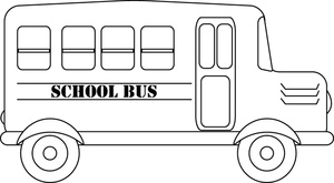 School Bus Clipart Image - Cartoon drawing of a school bus