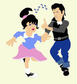 Clip Art Sock Hop Dancing Clipart