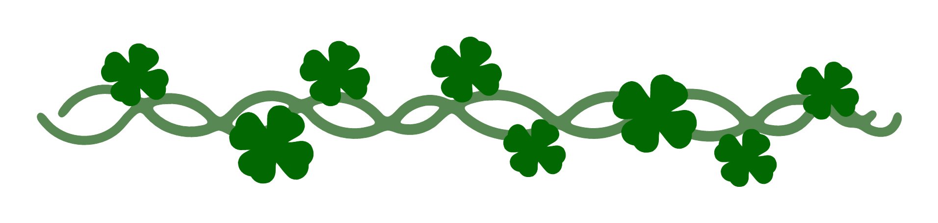 Green Shamrock Border Clipart