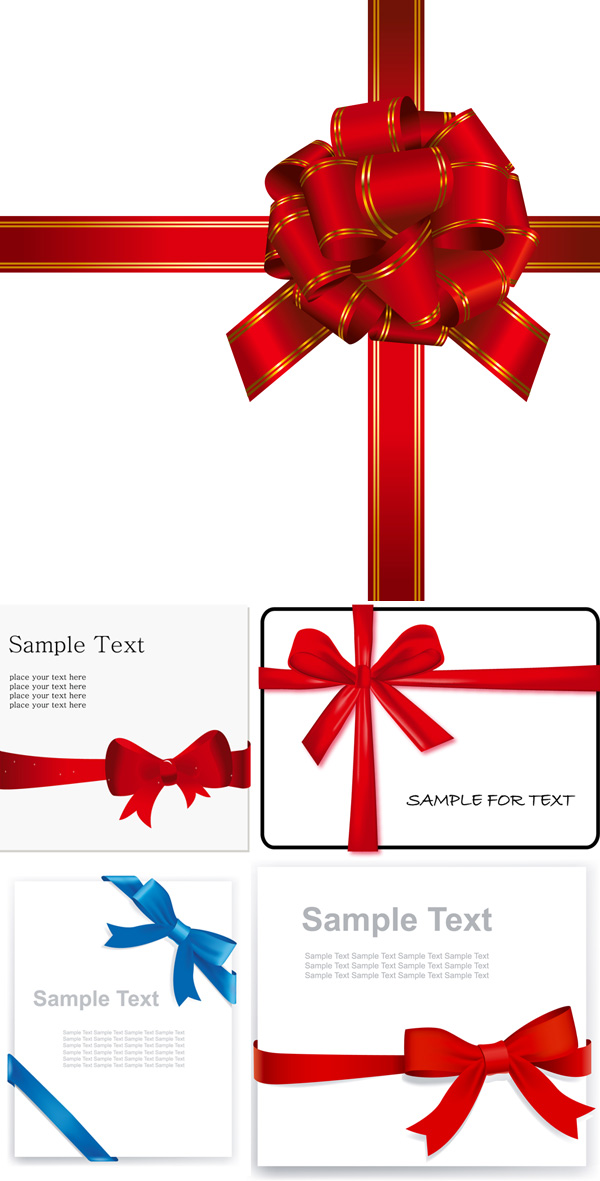 Vector ribbon bow Download Free Vector,
