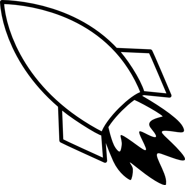 Rocket clipart outline