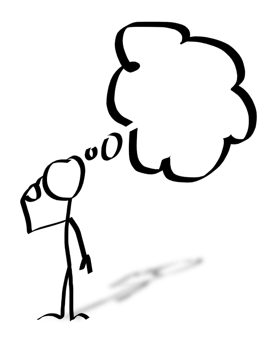 Clipart stick man thinking