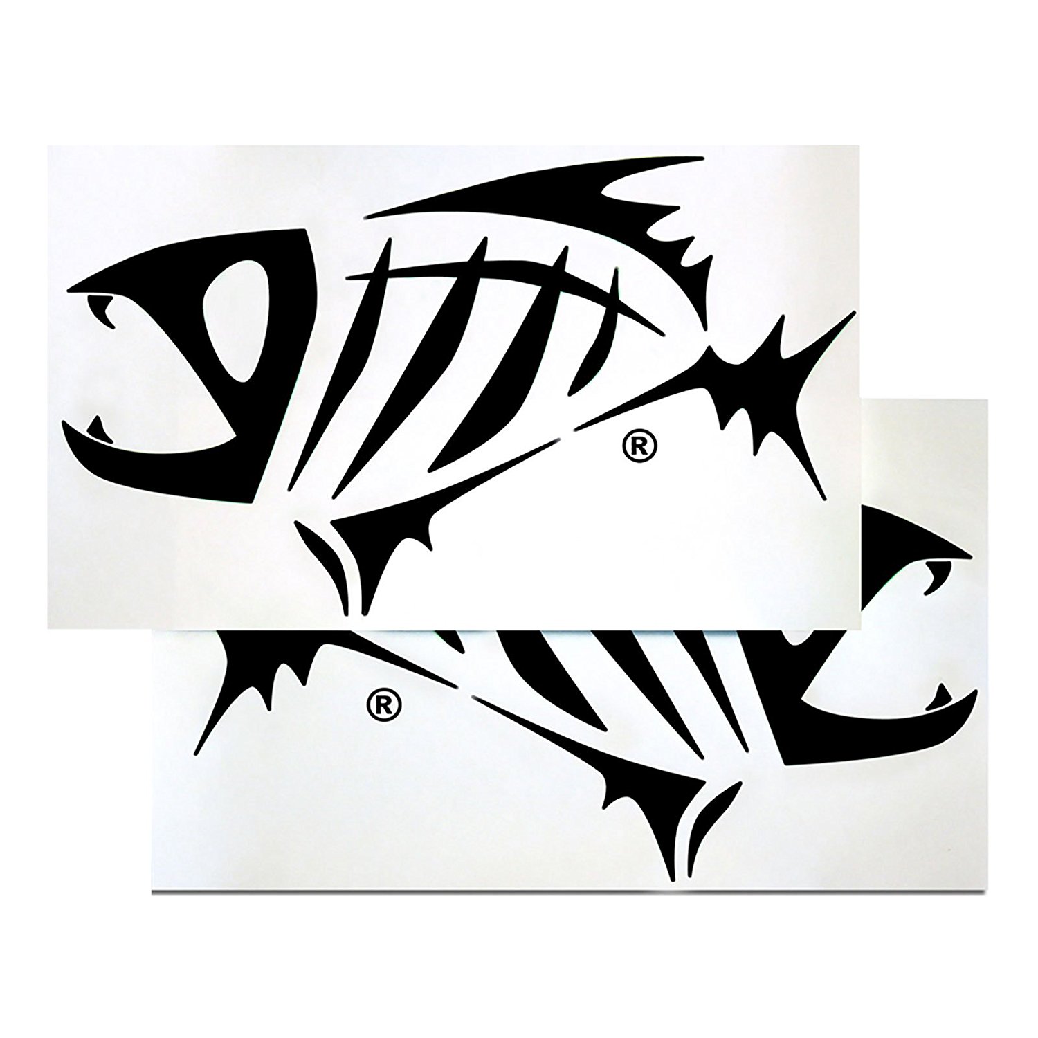 Amazon.com : G loomis Black Skeleton Fish Boat Decal Set ...