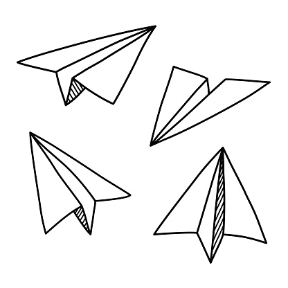 Paper Airplane Clip Art, Vector Images & Illustrations