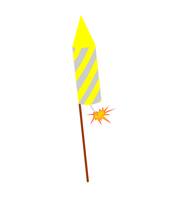 Rocket crackers clipart