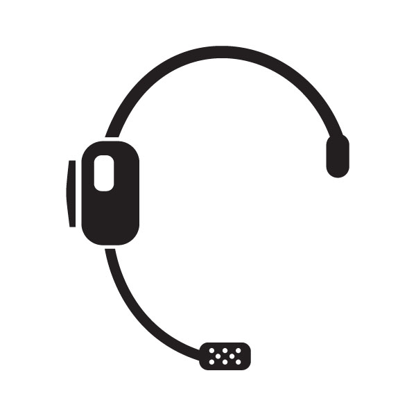 Telephone headset clipart