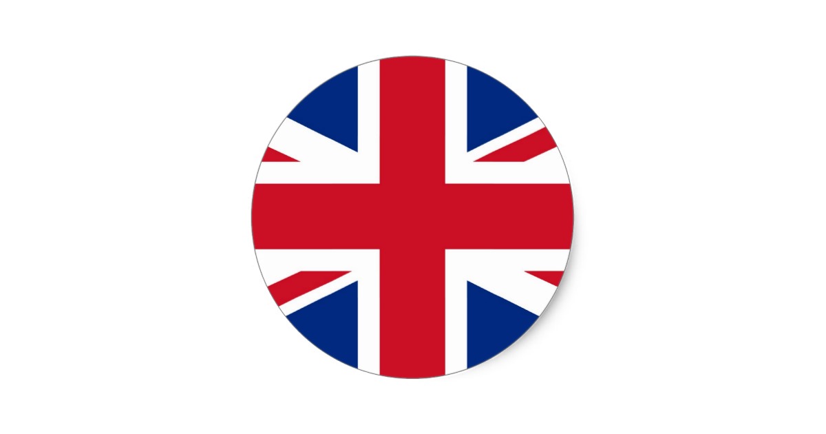 British - UK - Great Britain - Union Jack flag Classic Round ...