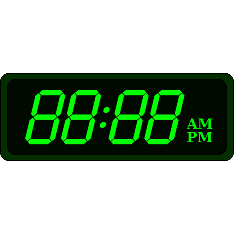 Digital Clock Clip Art