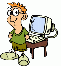 Computer science nerd clipart