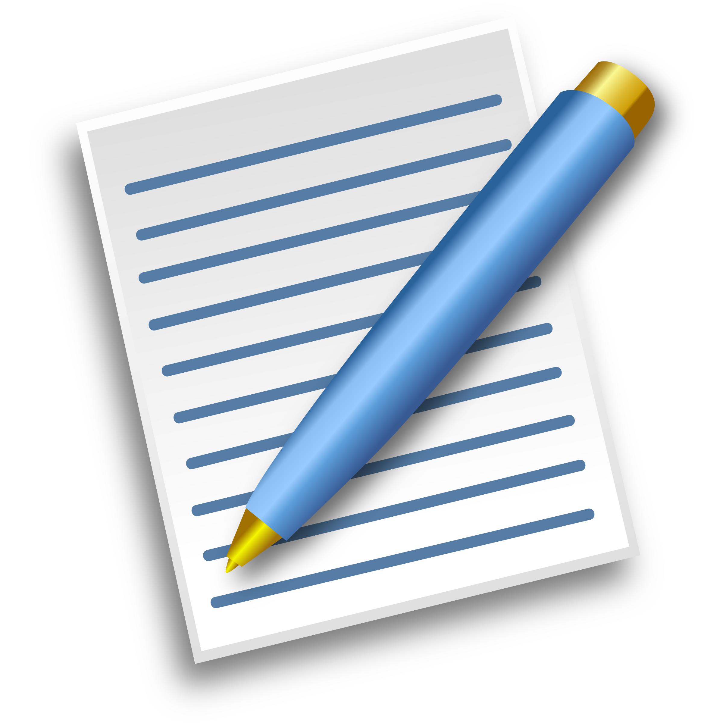Paper and pen clipart