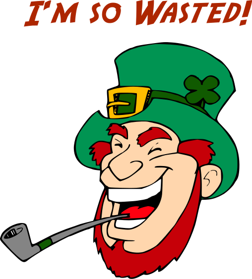 Drunk leprechaun clipart
