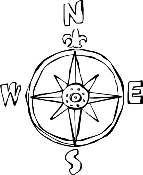 Pirate Ship Nautical Compass Map Vinyl by ItsWrittenOnTheWall
