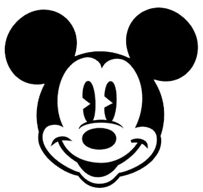 Mickey mouse polka dot head clipart black and white
