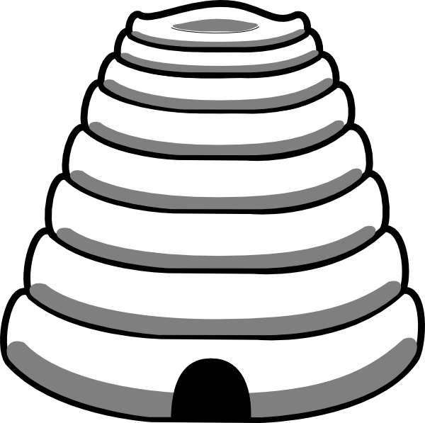 Bee Hive Outline Clip Art - vector clip art online ...
