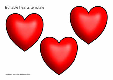 Editable heart templates (SB5825) - SparkleBox