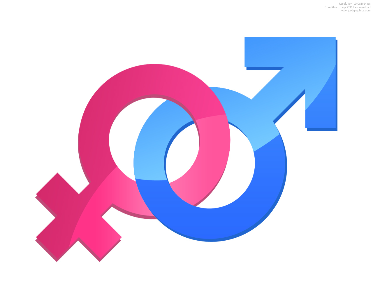 Male and female signs | PSDGraphics